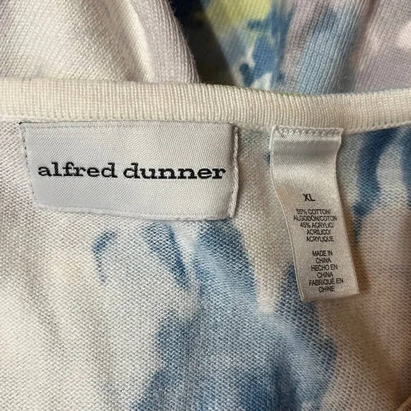 Alfred Dunner size XL floral knit top three-quarter sleeves - Picture 5 of 6